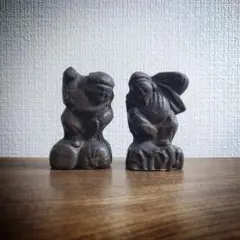 備前焼　龍と大黒天 ☆古い 備前焼 古備前大黒天 odp072m 大黒様 縁起物 置物