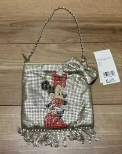 ディズニー　ミニー ビーズ装飾 バッグ　新品未使用