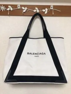 【美品】バレンシアガ ネイビー カバス トートバッグ キャンバス Mサイズ