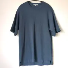 Collection ダークブルー スリット入りニット