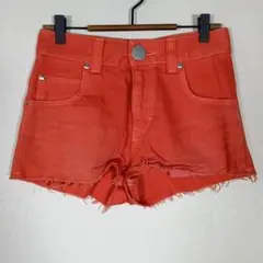 SLY×Lee デニムパンツ ショート ハーフパンツ【M】オレンジ