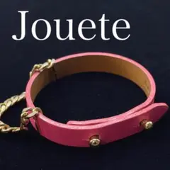 9172 ジュエッテ レザーブレスレット チェーン ピンク
