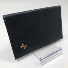 エルメス HERMES パスポートケース パスポートカバー 黒 Hロゴ 匿名配送