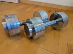 可変式 クローム ダンベル 10キロ 10kg 写真奥単品