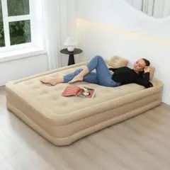 内蔵ポンプ付き PVC 製インフレマット 豪華 2 人用キャンピングベッド