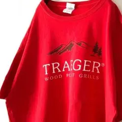 ギルダン TRAEGER ウッド グリル Tシャツ XL レッド 赤 古着