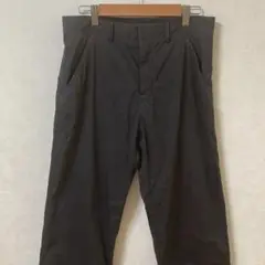 UNIQLOユニクロカジュアルストレートパンツ 黒 コットン混紡 Fサイズ