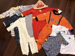 70〜80ロンパース7枚まとめて　アンパンマン着ぐるみ、NASA宇宙服、ユニクロ