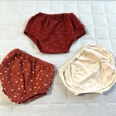 ベビー　猫柄　ネコプリント　ブルマ　3枚