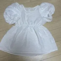 半袖　ブラウス　ホワイト