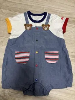 ミキハウス　現行品　ショートオール　ロンパース　70cm