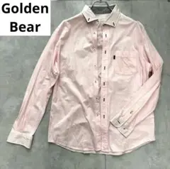 Golden Bear ピンク　ストライプ　シャツ　鮮やか　パステルカラー