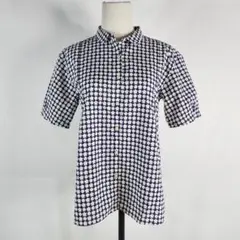 美品【McGREGOR】マックレガー 総柄半袖シャツ 花柄 ネイビー M