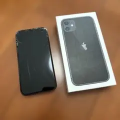 Apple iPhone 11 本体 画面ひび割れあり 箱付き