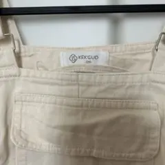 KFXGUO アイボリー ポケット付きオーバーオール 120