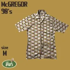 希少マックレガーMcGREGOR総柄開襟シャツ半袖レトロ幾何学模様ポップ国産