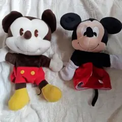 ディズニー ミッキーマウス パペット2体セット