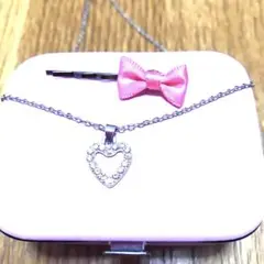 キラキラハートネックレス