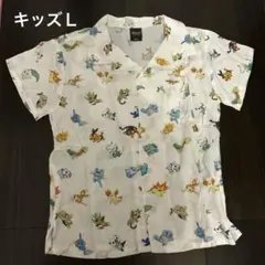 ポケモン　開襟シャツ　キッズL 旅立ちの3匹　御三家　アロハシャツ　未使用