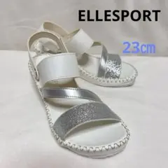 ELLE SPORT 2WAY グリッター ウェッジソールサンダル