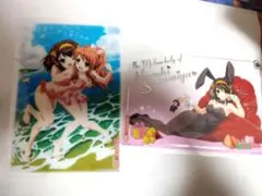 ジャンボカードダスEX 涼宮ハルヒの憂鬱　 箔押し 水着 2枚セット