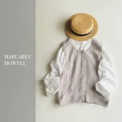 MARGARET HOWELL リネン100% ベスト グレージュ 日本製