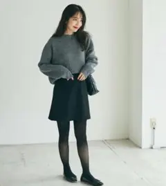 BASEMENT ネイビー　スカートショートパンツ
