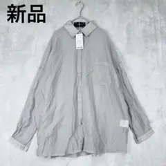 ♪新品　リビーアンドローズ　シアー　透け　シャツ　長袖　グレー　ビッグシルエット