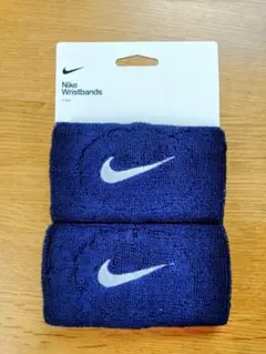 【新品未使用】NIKE　ナイキ　ワイドリストバンド　ネイビー　紺色　フリーサイズ