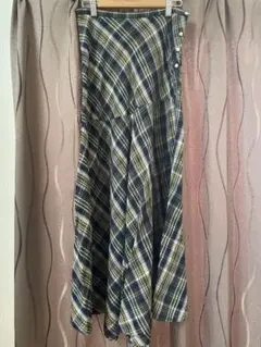 チェック ロングスカート
