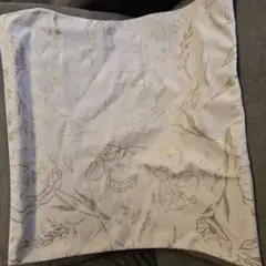 花柄シルバー光沢クッションカバー