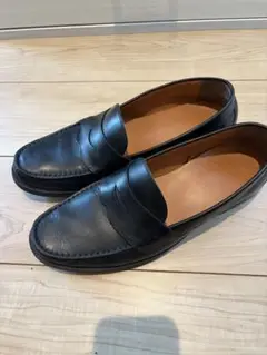 GUリアルレザーコインローファー
