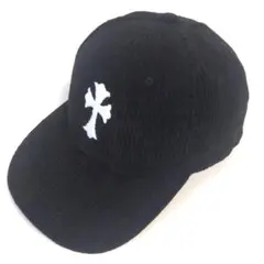新品 クロス コーデュロイ キャップ 野球帽 帽子 黒 ユニセックス アメカジ