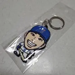 ★新品未使用★ #4 度会 選手 イラストラバー キーホルダー