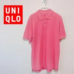 UNIQLO メンズ　ポロシャツ　ピンク　赤　Ｌ　カジュアル　春夏