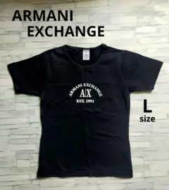 Armani Exchange ブラック Tシャツ Lサイズ