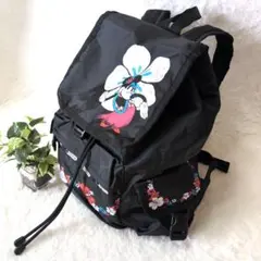 ✧極美品【レスポートサック】フラガールミニーリュックサック黒　3ポケット