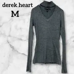 レア✨derek heart M グレー Vネック長袖セーター ホルターネック