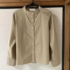 美品☆AECA BLANC ベージュ 長袖シャツ