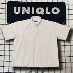 00s old uniqlo 短丈 ボックス チェックシャツ 半袖 カットオフ