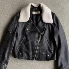 GOLDEN GOOSE ゴールデングースボアレザーライダース ジャケット