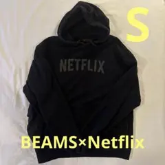 NETFLIX BEAM フード付きパーカー ブラック　黒