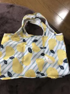 新品　レモン柄のエコバッグ　小さめ