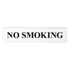 1点限り‼️サインプレート　禁煙 NO SMOKING ホワイト 横型