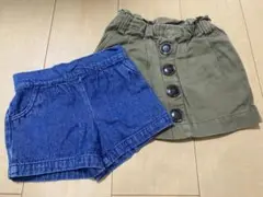 BREEZEスカートとGAPデニムショートパンツ　2本セット