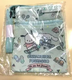 ❤︎サンリオ当りくじ　シナモロール　ポチャッコサコッシュグリーン
