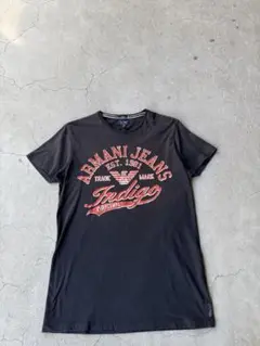 ARMANI JEANS ARCHIVE LOGO BLACK T-SHIRT