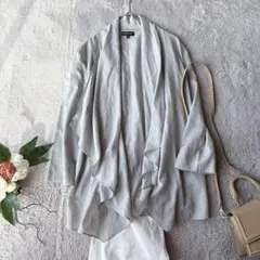 美品(M)INDIVI/長袖カーディガン/羽織り/上着/薄手/冷房対策/日本製