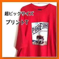ファットファーム　fatfarm ビッグ　Tシャツ　ロゴT レッド