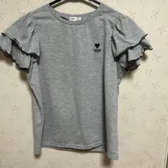 【美品】algy フリル袖 グレー Tシャツ　160